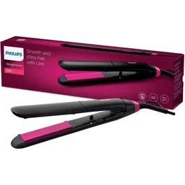 Philips StraightCare Essential BHS375/00 Plancha de Pelo ThermoProtect Placas Cerámicas con Queratina Negra